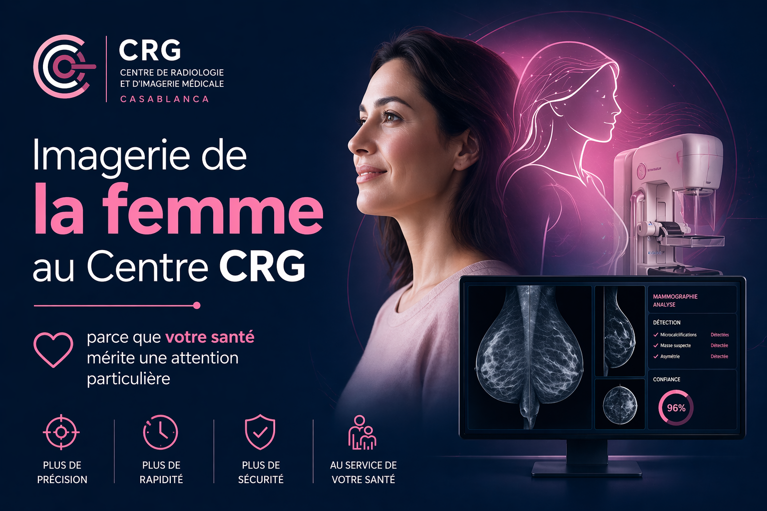 Imagerie de la femme au Centre CRG : parce que votre santé mérite une attention particulière